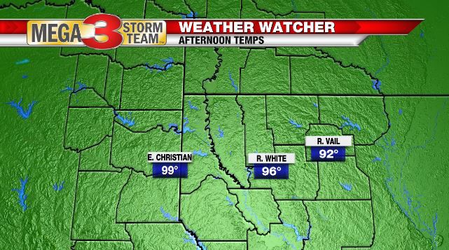 Central ArkLaTex Weather Watcher High Temperatures for 6/21/19